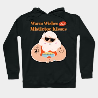 Christmas Santa Tattoos Sunglasses Cool Hoodie